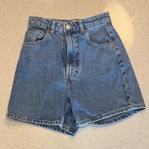 Dad Style Blue Denim Women's Jean Shorts